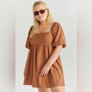 Francesca’s -Stacey Corduroy Bow Back Mini Dress - Never Worn